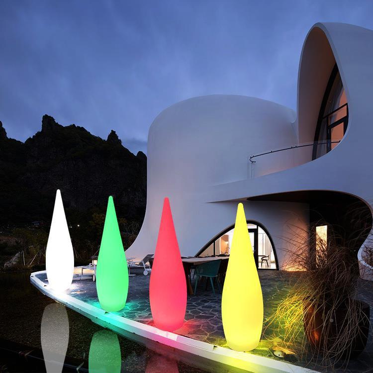 WOS直供酒美店大堂装饰落灯别墅景商业陈户外led遥控七彩水地滴观