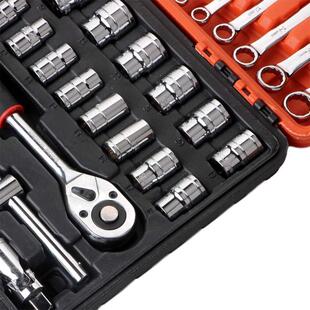 37件套2套筒扳手组合套装快AKA速棘大飞1.5mm开花口梅扳手汽轮修