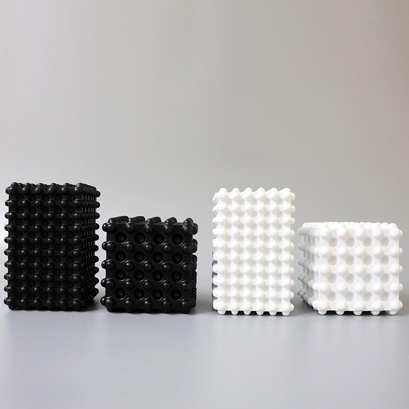 简厅约件现代轻奢白波点几何小摆样板房间色客茶几桌面装FYH饰品