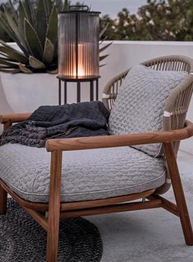 户别外藤编沙发组合墅LJK庭院花露天休闲藤椅园设外计师样板家具