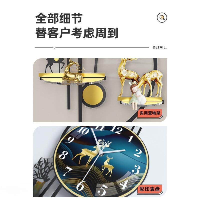 创AL100749意大气挂客钟表钟现代简约轻奢餐厅家用时厅尚挂墙2025