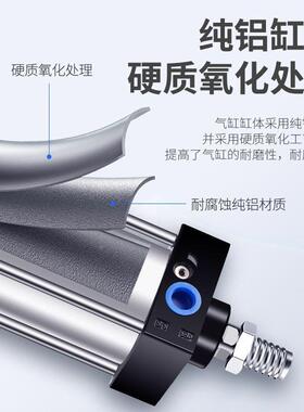 小型气动长行程标准气缸大推力244SC06380/100125/16/200//2/50加