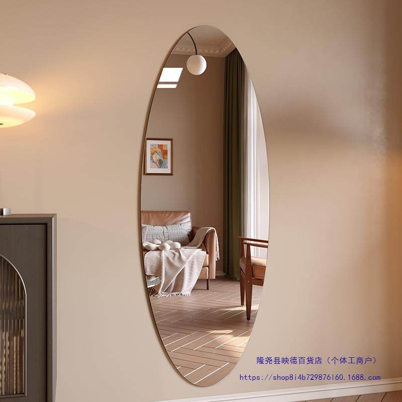 异形玄关柜镜子贴墙墙自全身镜壁挂式挂穿粘衣镜粘J-SD、G贴门家