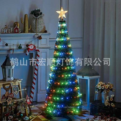 诞热寨销树顶灯圣诞树星星装饰圣节布置彩灯TQL星柬埔出货