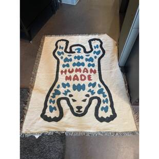 个性极简约现t5652251代棉线纺织北熊毯装饰午睡休闲沙巾椅垫毯子