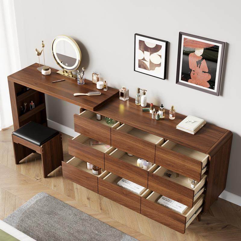 新式梳妆台斗柜一体卧室实木床尾收纳储简约现中代IMM化妆台书色,电子元器件市场,其它元器件,淘宝优惠券,粉丝福利购,淘宝优惠卷