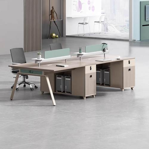 办公桌对椅组合简约公现代YGZ-24-1工办桌四/6人位双人面面员办公