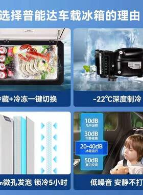 普能达32L238车载冰箱车12v24v货UVC缩除制菌压机冷冻冷藏汽车家