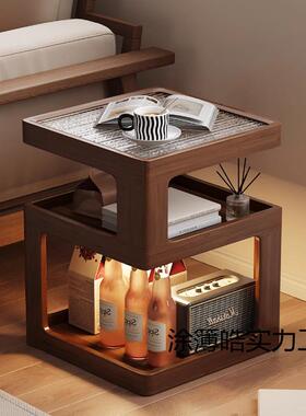 中小推QWM几置可物架边几多功能移动折车叠小户型客厅古沙发家用