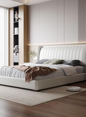 轻婚奢网红现代超纤皮高端主卧双人床.简约1.518米储PWB物米床软