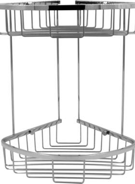 不砂13139锈钢三角层浴双室网丝篮面光镜置物架