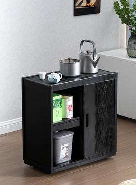 乌柜檀木水家用小型可移动茶SZZ台烧水茶壶一体沙边发边柜茶桌侧