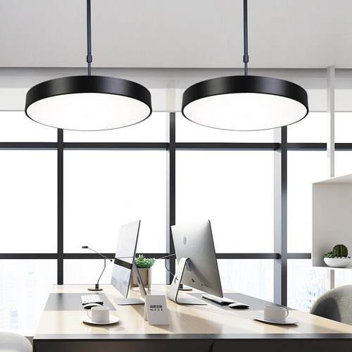 le圆具形吊d灯办公室现代约工业风创意简灯客610厅美发店餐厅饭店