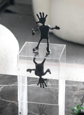 创意UGB倒影巴掌头卡物通摆件样板间儿童房公仔人术艺火柴人软装