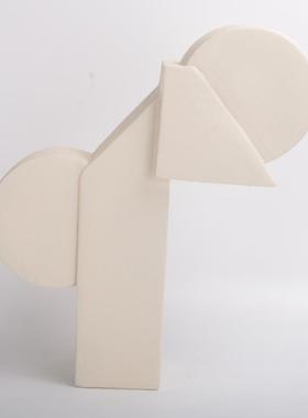 现代简约创意不规则软树脂几何件间家居客厅装样板工RIA艺摆品装