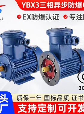 YBX3-100L-2/3W隔爆防爆三相异步电机380VB3B5B35防爆电机