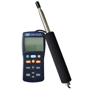 管道风速测量热敏式 风速仪手持式 风速计 1340热线式 台湾泰仕TES