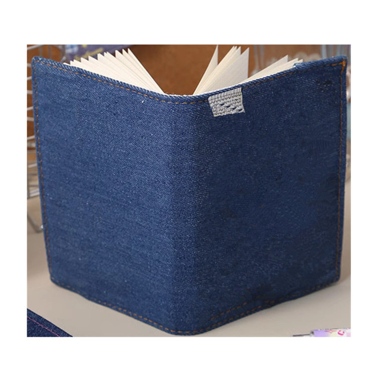 A5活页笔记本牛仔布记事本万用手册牛仔布料本子