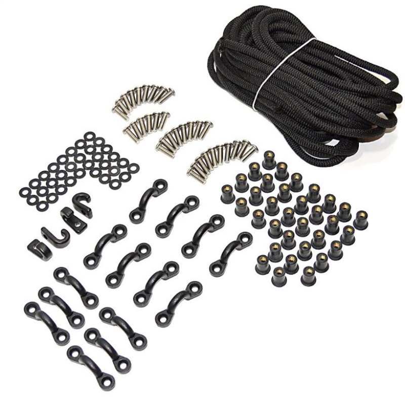 皮划艇橡皮筋索具套件 弹力绳套件  配螺丝螺母C型扣J扣HJ280