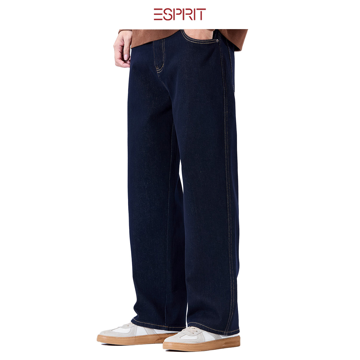 ESPRIT/埃斯普利特美式休闲风直筒牛仔裤男宽松水洗长裤深蓝色,男装,牛仔裤,淘宝优惠券,粉丝福利购,淘宝优惠卷