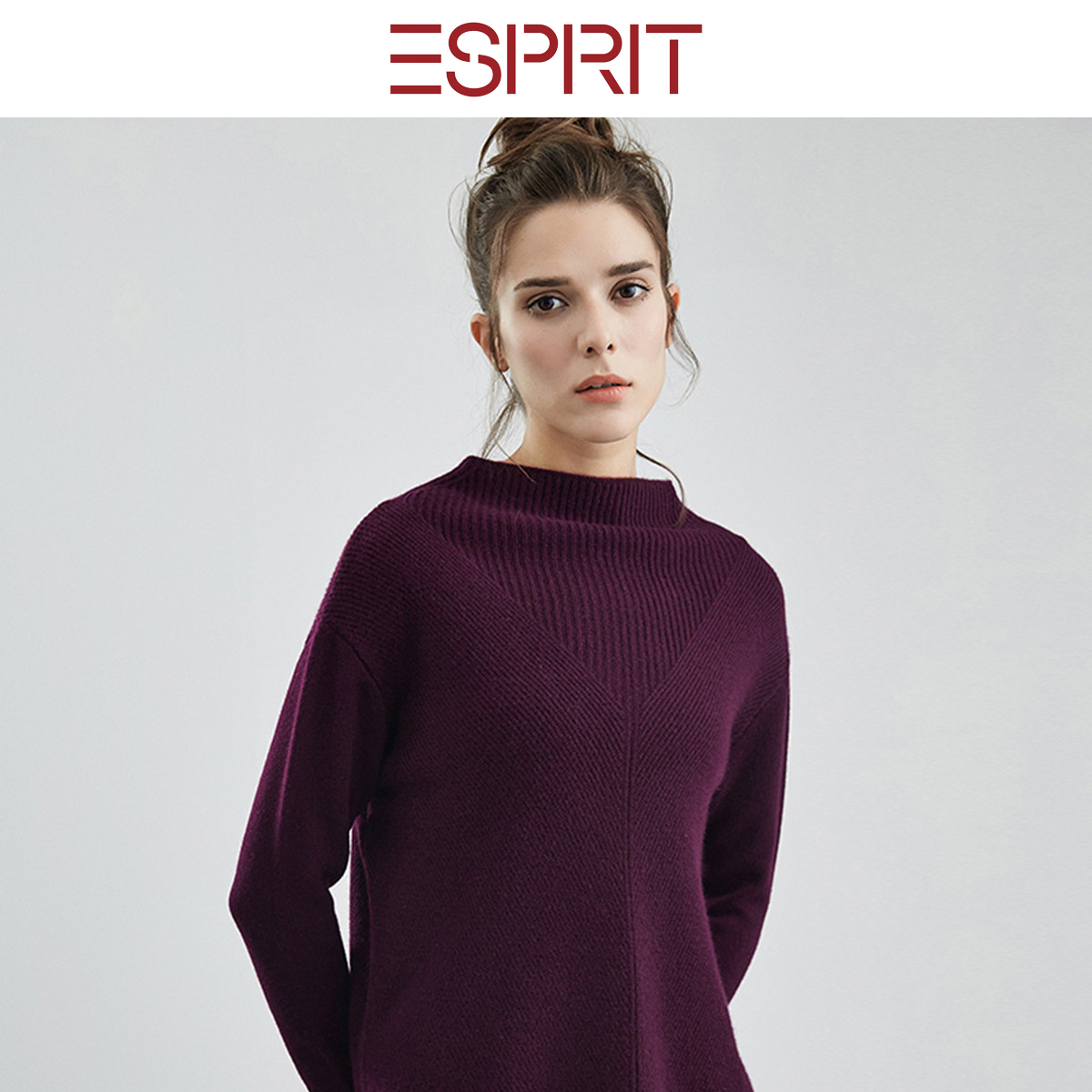 ESPRIT/埃斯普利特高领羊绒衫女