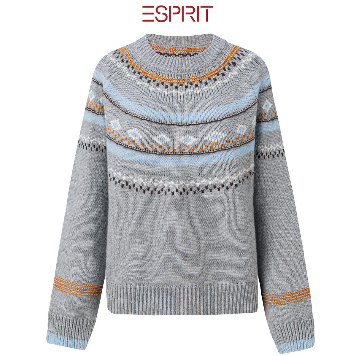 ESPRIT复古费尔岛提花套衫