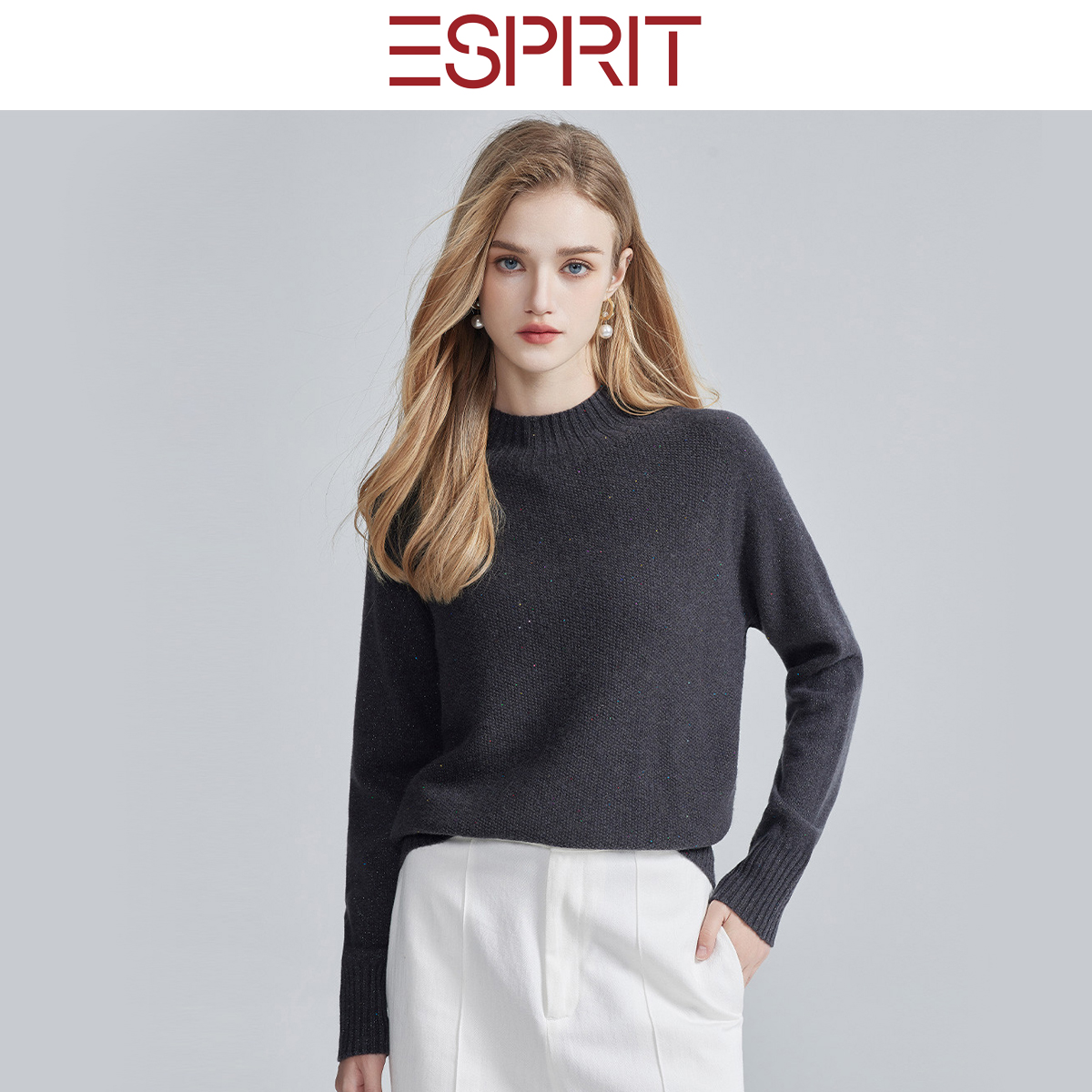 ESPRIT/埃斯普利特半高领羊毛衫