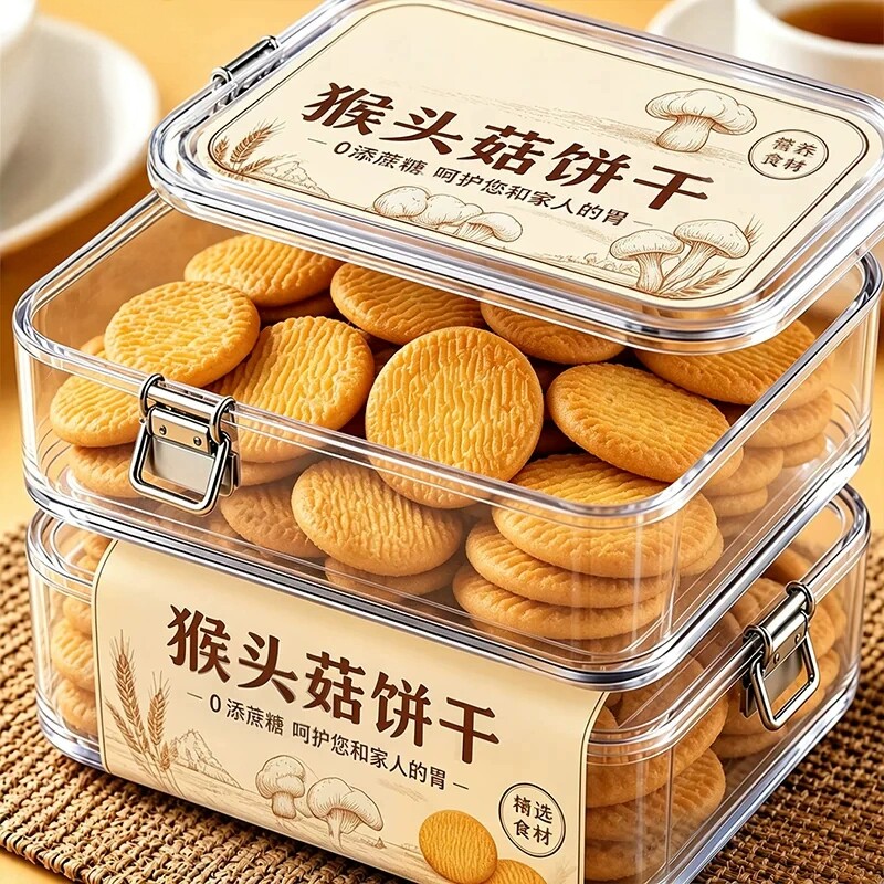 猴菇饼干粗粮曲奇酥性猴头菇饼干独立包装营养早餐健康零食旗舰店