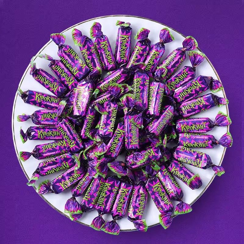 紫皮糖果巧克力俄罗斯风味独立包装新年货整箱旗舰店（代可可脂） - 俏馋客旗舰店出品