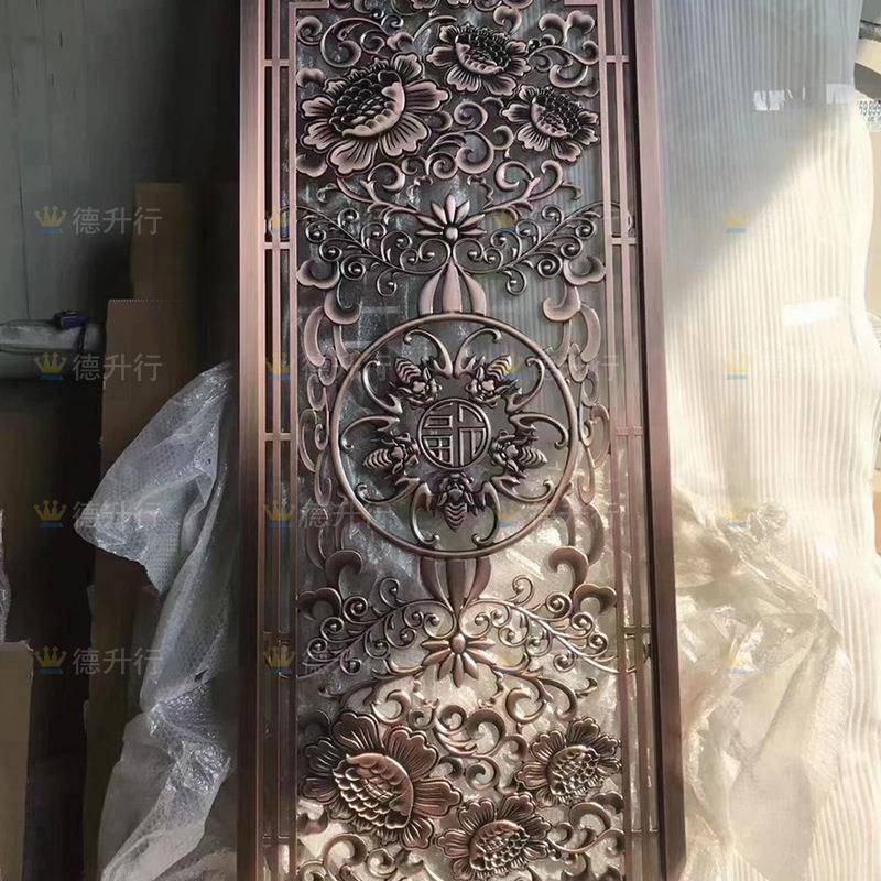 不锈钢隔断屏风浮雕玄关简约代金属镂空0516花板格欧式铝铜雕现刻