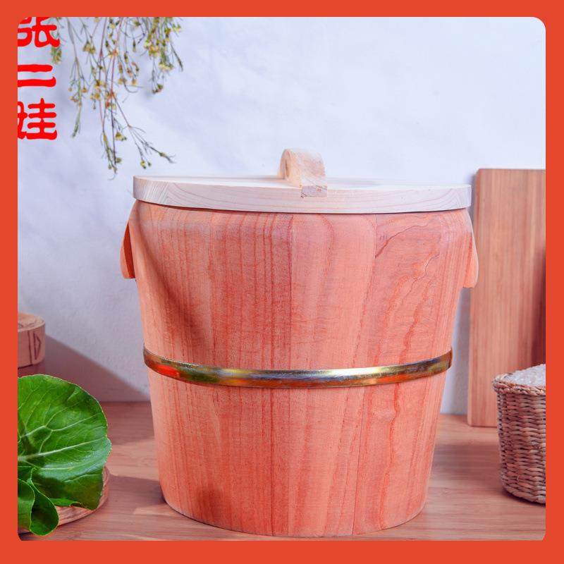 ?蒸桶饭蒸木桶香杉春芽树木蒸笼甑子煮XML饭米饭的木无漆胶家用一