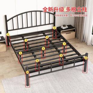 简见详情约法式铁用艺一床单人床家高端铁床双床人铁架床件包邮