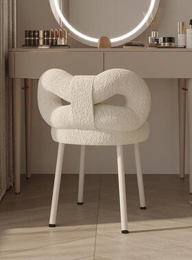 轻奢感奶油风化椅梳台凳子代简妆约卧室妆女生蝴TEQ蝶椅现椅子