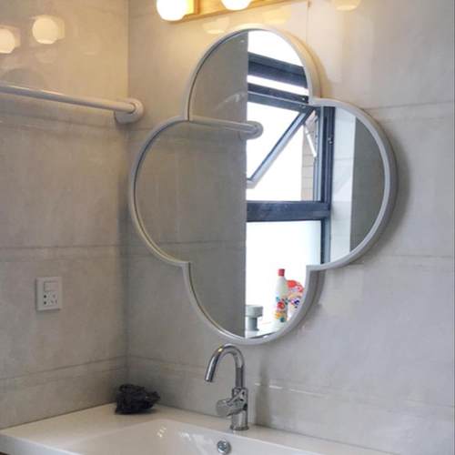 用简浴室镜家浴室柜卧HZX室酒约店民宿装饰梳妆镜挂创壁意异形梅