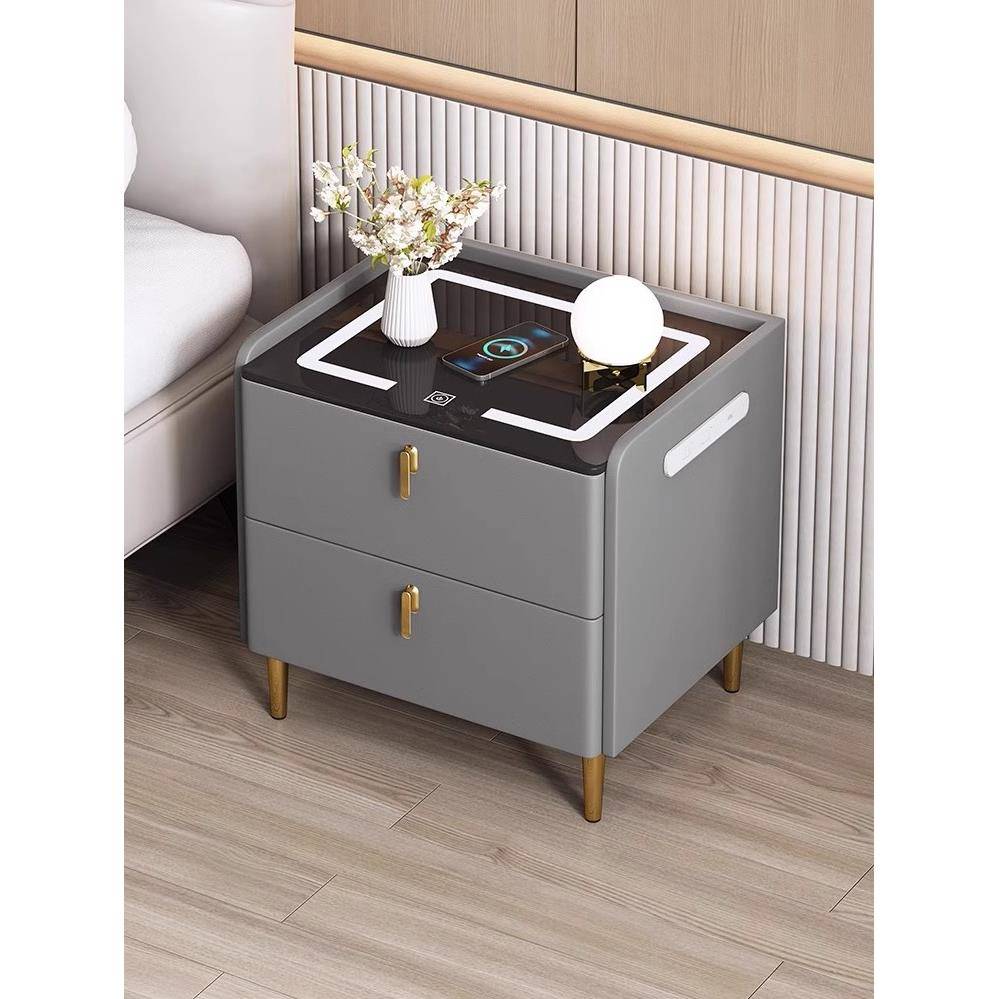 智能用床头柜室家储柜全实物木简约金龟子智现代带锁多功能无卧线