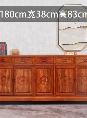 新中式餐边柜实木中酒式客厅储物民柜酒饭店茶水店82074柜玄关碗
