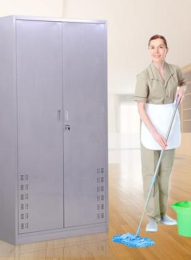 不锈钢清洁柜教室拖把收纳柜生间保工洁柜阳台清洁卫整EHO理柜现