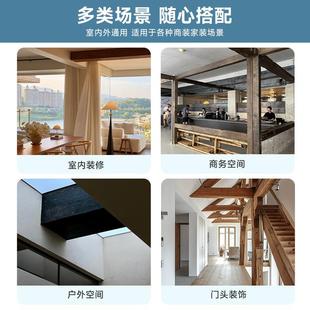 爆款pu梁假U木吊顶圆柱装饰木梁CORP老榆修木造型装仿真木板工厂