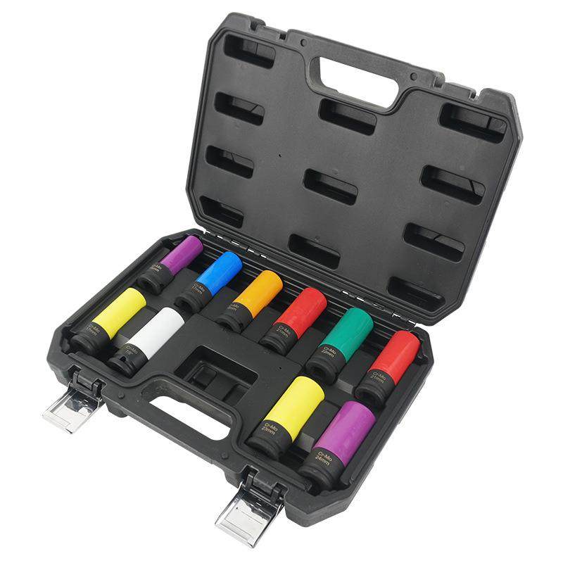 工业级气小风炮加长套265动筒十具套1/2件轮胎螺丝保护汽修工套装