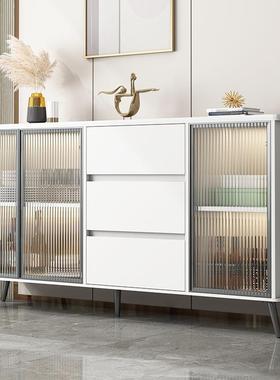 岩板餐边柜茶现代简酒柜家CBG-0789用客厅木水柜约轻奢厨房碗橱柜