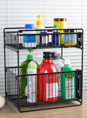 可置拆抽屉式调厨房房物架厨下水槽调料架厨房味品伸缩抽屉式调收