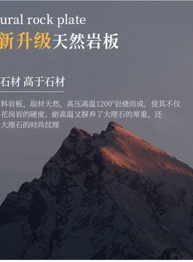 岩板伸缩BJW用桌小户型现代简约实木餐椅家带电磁炉轻奢折叠