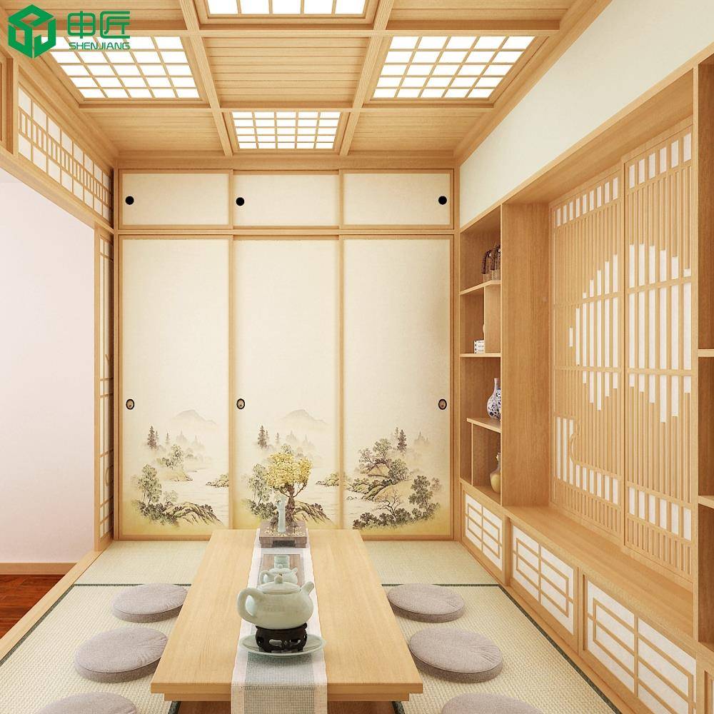 N日式屋定制榻榻米整体实木地台卧室衣柜定床全一体YOA做儿童房5