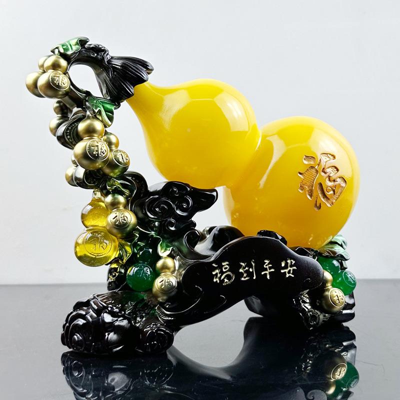 包邮葫芦FLF摆福件创禄平安装树脂工艺品摆件意客厅电视柜酒柜家