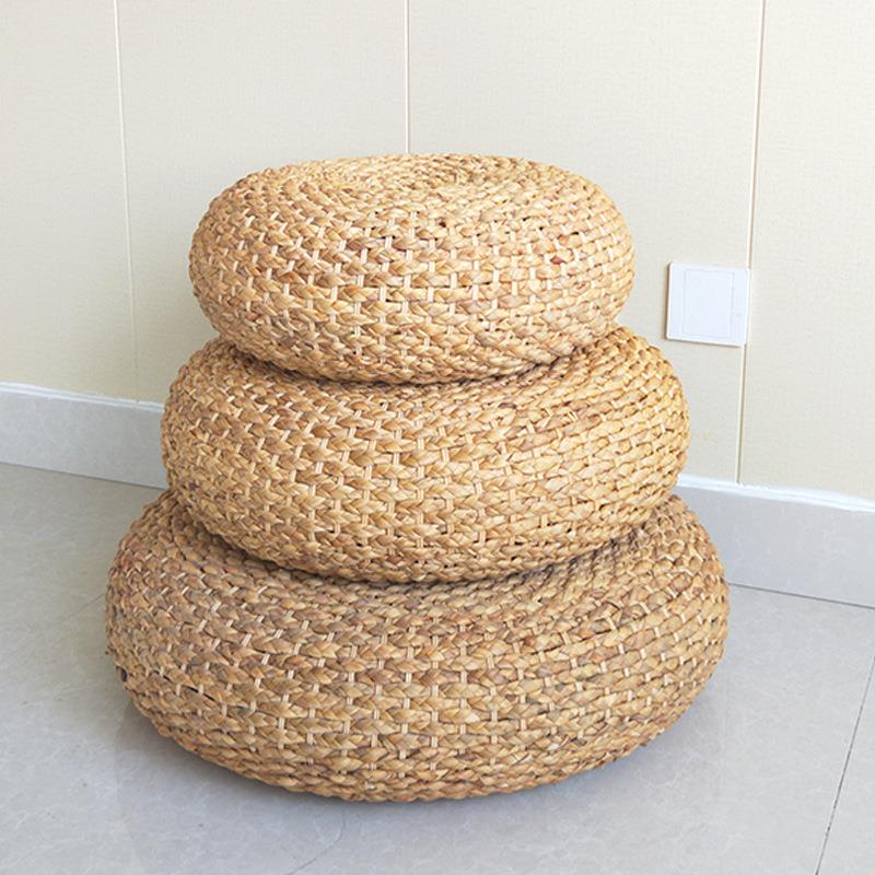 草编蒲团坐垫圆形日式榻米地垫草编坐垫子加厚板拜佛禅坐手工蒲草