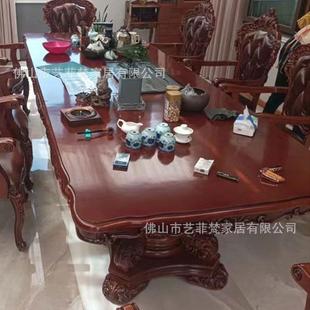 工厂源头直销欧式 实木餐桌西桌家用吃饭餐桌欧美子TXU高档豪 风格