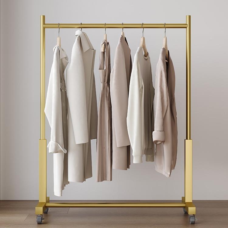衣SHV落地卧室床可移动架挂衣架边家用网红带轮衣挂架不占服地衣