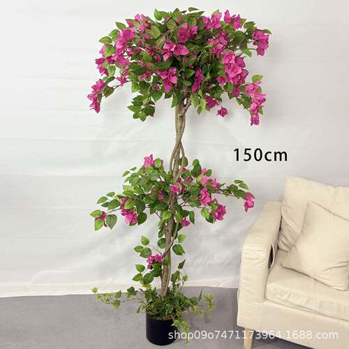 盆拆花装款轻奢仿真254植物三角梅树树仿真绿植三角梅假花假栽
