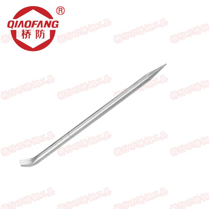 0中泊0牌34/21不锈钢尖撬棍一头尖一型号齐全扁白钢撬杠尖撬棒头