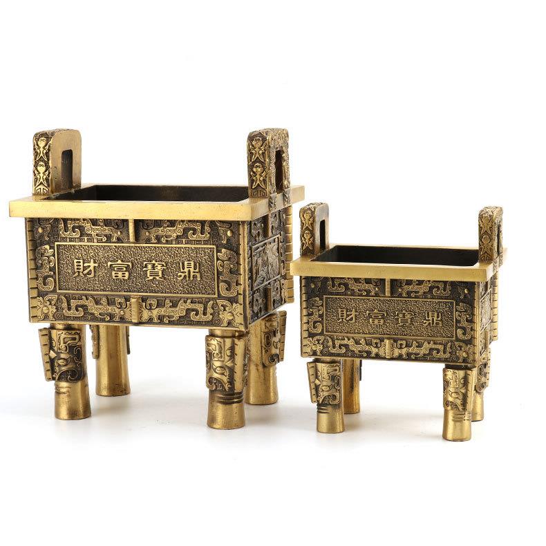 厂家铜鼎摆件财宝鼎鼎盛千富秋938家居工艺品铜器摆件